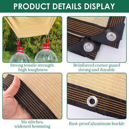 Outdoor - Sunshade Net 3X4 Meters  4 Hooks