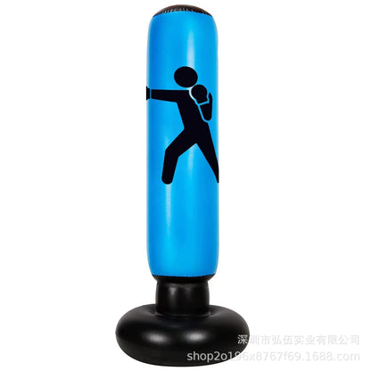 Leather Pattern Inflatable Boxing Column Tumbler Children's Vertical Fitness Vent Toys